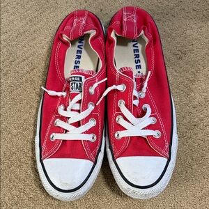Converse Sneakers in Bold Red Canvas